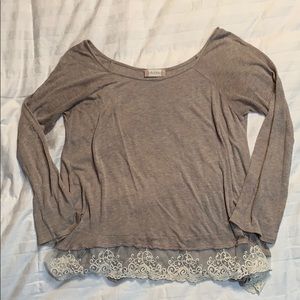 ALTAR’D STATE FLOWY BLOUSE WITH LACE